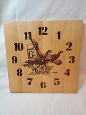 Funks Brand  Vintage Seeds and Feeds Agricultural Advertising Wood Clock Takane 
