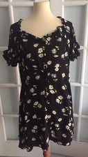 NWT ZARA Woman Multicolor FLORAL DRESS Mini Short Sleeve Ruffled Size XS  #6843