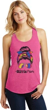 Mom Bun Hippie Mom Womens Racerback Tank Top