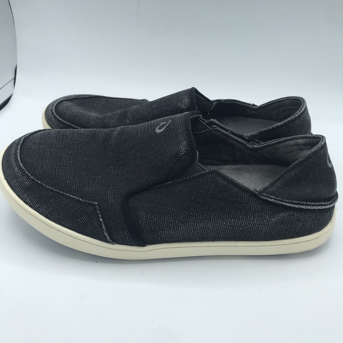 OLUKAI NOHEA LOLE GRAY CANVAS SLIP ON SHOES MENS SZ 8 | eBay display picture 2