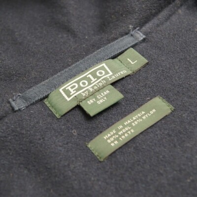 90sUSA製Polo by Ralph Lauren DuffelCoat Men's 90's Ralph Lauren Wool Hooded Duffel Coat with toggles