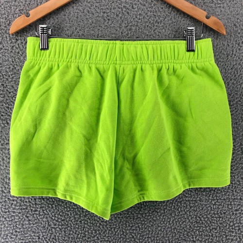 The North Face Half Dome Fleece Shorts Lime Green Standard Fit Pockets Women's M - Picture 2 of 9