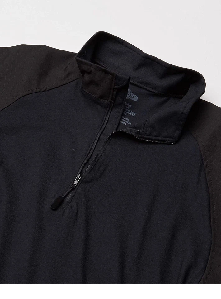 Tru Spec Men’s - 1/4 Zip Tactical Response Short Sleeve Combat Shirt Black 2XL - Image 2 of 3