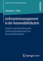 Lieferantenmanagement In Der Automobilindustrie Johannes E. DöLle Taschenbuch