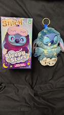 Disney Stitch Sleepy Stars Plush Keychain w/ Key Ring Sleeping Stitch