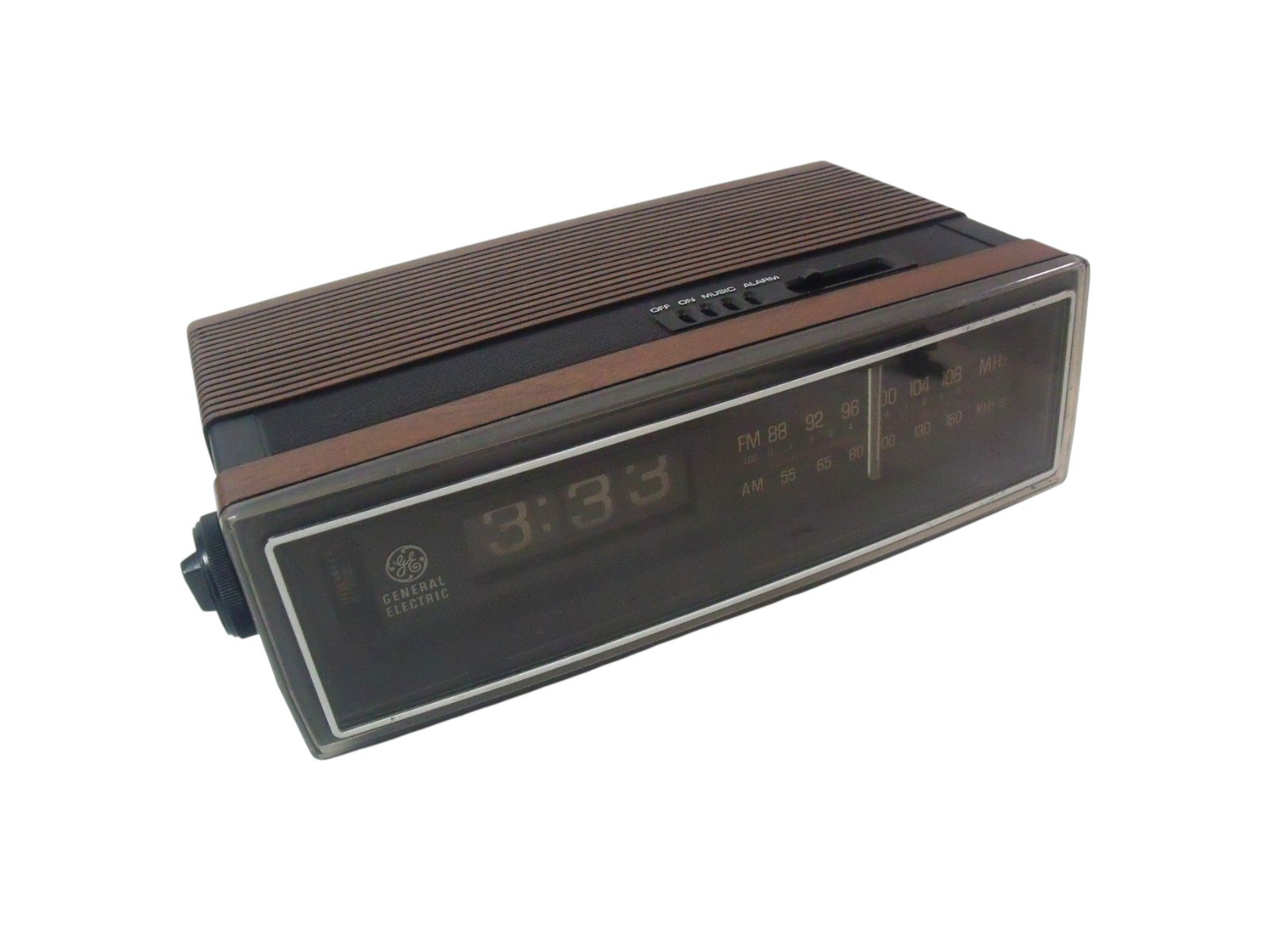Vintage 1980s General Electric GE Flip Clock Alarm Radio 7-4305C Fully Tested