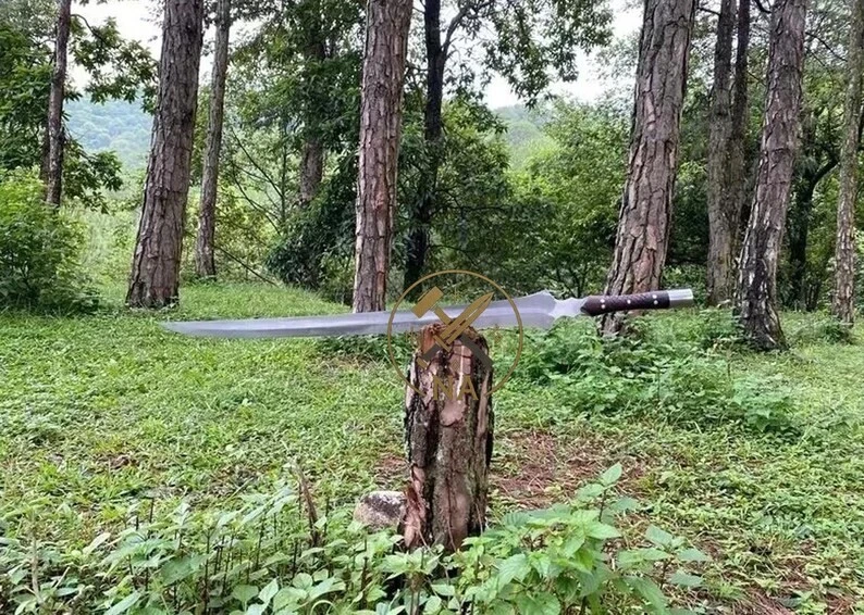 Custom Handmade Carbon Steel Display Blade | Viking-Inspired Gift for Him - Image 2 of 4