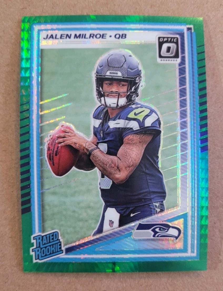 2025 Donruss Optic #253 Jalen Milroe Green Hyper