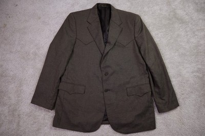 Circle S Coat Mens 46L Polyester Houndstooth Blazer Western Cowboy