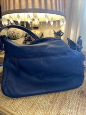 Rowallan Navy Blue Leather Bag