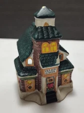 'Village School House'  Ceramic Tea Candle Light / Candle Holder