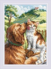 Like Cat and Dog R2275 Counted Cross Stitch Kit