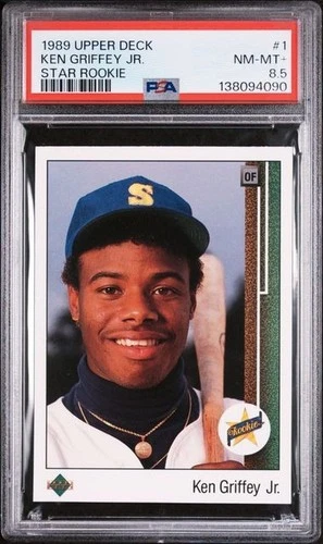 1989 Upper Deck #1 - KEN GRIFFEY JR. RC - Rookie - PSA 8.5 - NEAR MINT+ !!