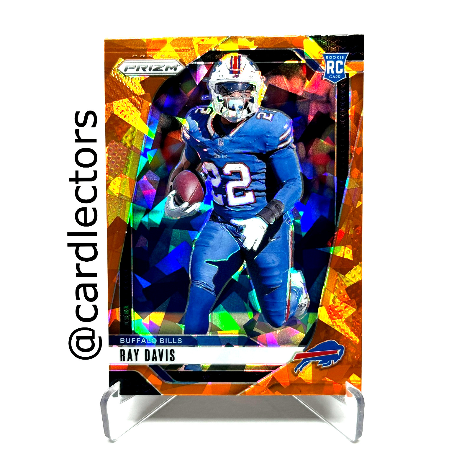 2024 Panini PRIZM Football RAY DAVIS #382 RC Orange Cracked Ice SP Buffalo BILLS