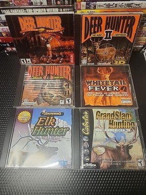 Deer Hunter 1 2 4 White Tail  Elk Grand Slam PC Lot Virtual Hunting Video Game