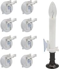 Window Clamps with Super Strong Suction Cups, Holder for Electric Candles, Gr...