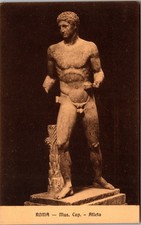 Postcard Italy Rome Capitoline Museum Atleta Statue
