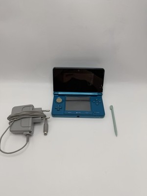 Nintendo 3DS Spilelkonsole Aqua Blau Handheld mit Ladekabel Stift Blitzversand