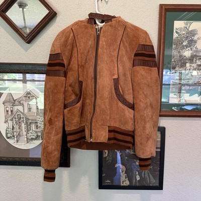Vintage 70s RARE El Toro Bravo Heavy Suede Leather Western Jacket Size Mens 40 S