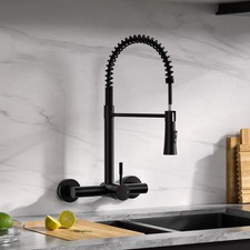 8 Inch Center Wall Mount Kitchen Faucet Single Handles 3005-MB-NEW