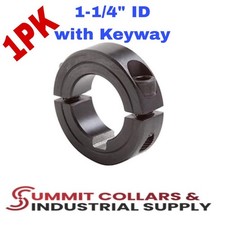 2C-125-KW - 1" ID Double Split Clamping Shaft Collar with Keyway  Factory New!