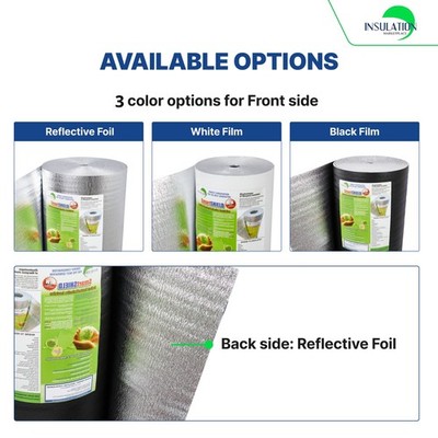 SmartSHIELD 5mm R17 Reflective Foam Core Insulation   Foil, White & Black Option