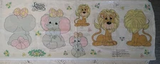 Precious Moments Fabric Panel Lion Elephant Cut and Stuff Sew Pillow Dolls