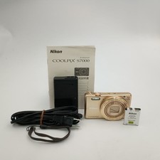 Nikon COOLPIX S7000 Gold Compact Digital Camera Excellent Condition Accessories