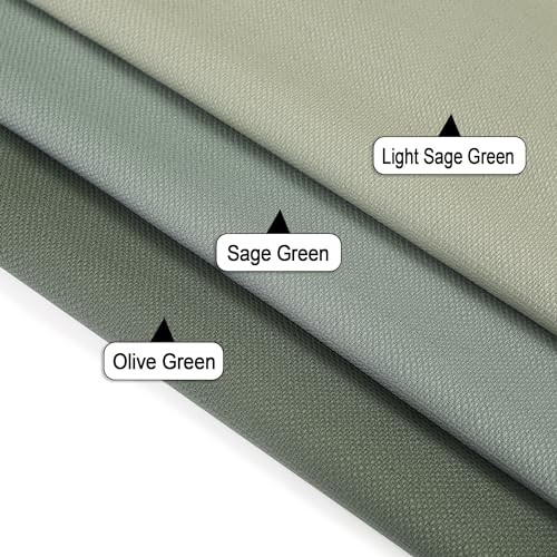 Bennet Light Green Curtains 63 Inch Length 2 Panels, Faux Linen Textured Semi - Bild 5 von 6