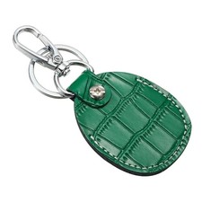 Leather Key Fob, Genuine Leather Keys Cover RFID Key Fob 1 Deep Green