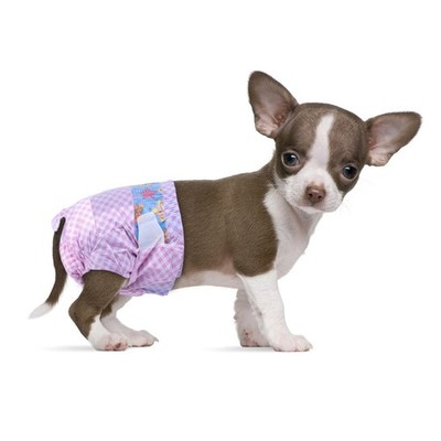 Disposable Female Dog Diapers, Puppy Diapers with Adjustable XXS-10, pink