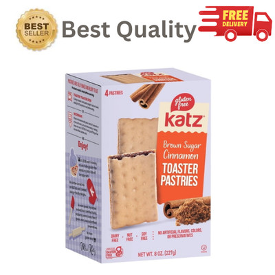 Katz Gluten Free Cinnamon Toaster Pastries 8oz Shelf Stable Kosher Snack