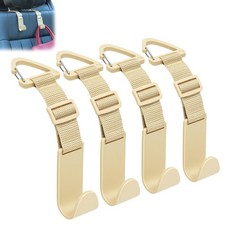 4 Pack Anti-drop Headrest Hooks Adjustable Car Seat Organizer