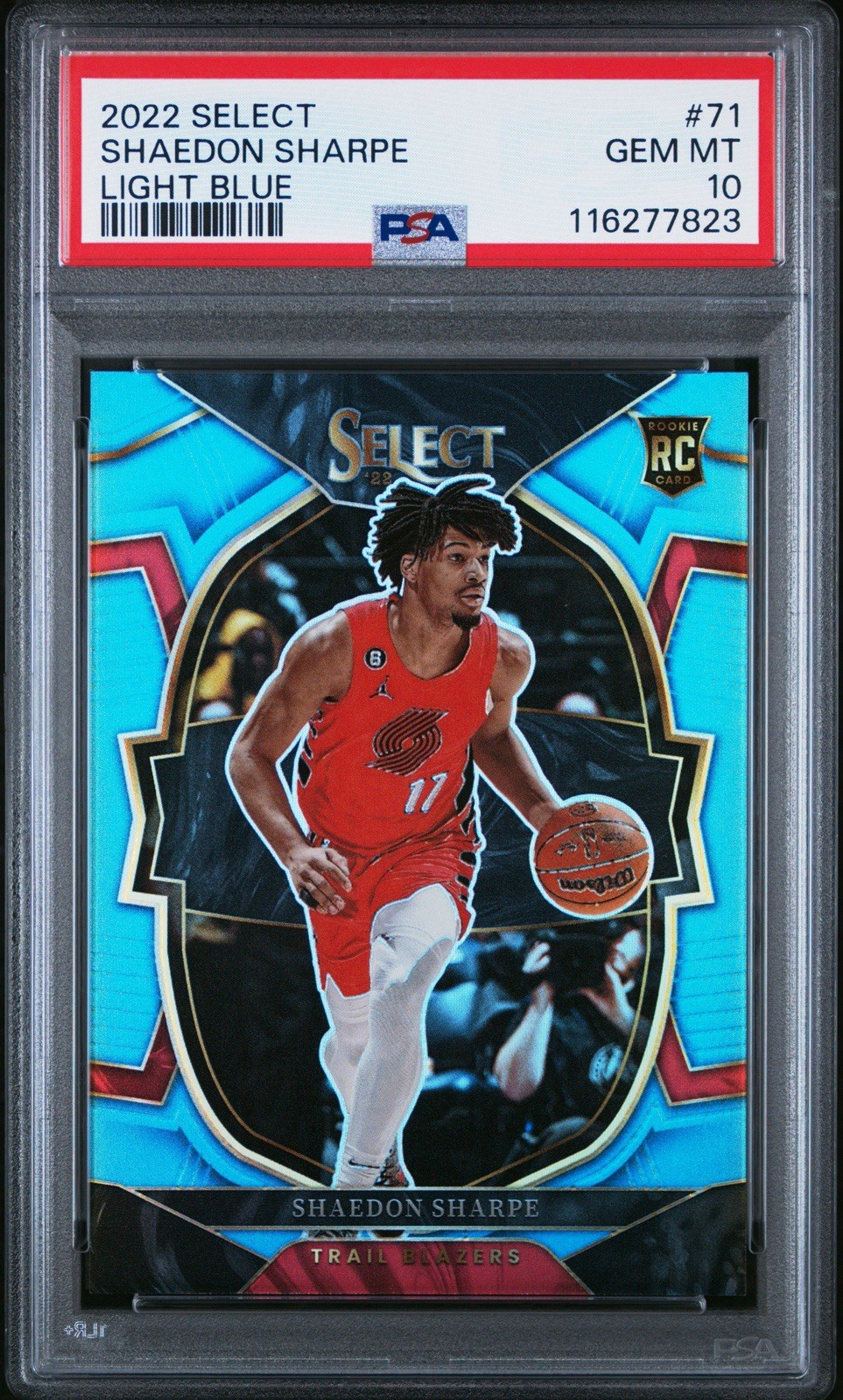 SHAEDON SHARPE 2022 SELECT CONCOURSE #71 LIGHT BLUE /299 PSA 10 PSA 10 Gem Mint