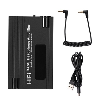 HiFi BASS Headphone Amplifie Earphone Amp Rechargeable 3.5mm With Volume Control