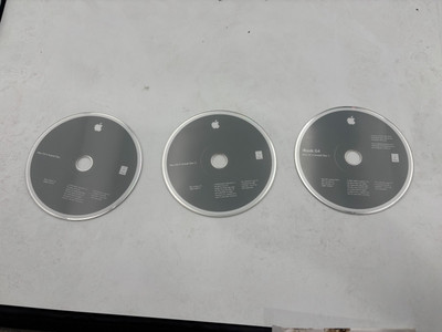 Apple iBook G4 Mac OS X 10.4.4 Install DVD's 2Z691-5728-A 2Z691-5607-A  OS 9 mw