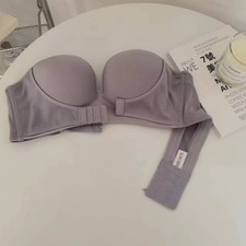 Supper Boost Strapless Push Up Bra,Thick Padded Plunge Multiway Underwire Bralet