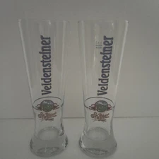 Veldensteiner German 0.5L Beer Pilsner 9.5" Tall Drinking Ale Glasses Clear 