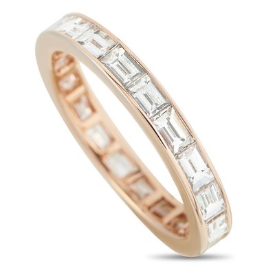 GRAFF 18K Rose Gold 2.50ct Diamond Eternity Band Ring