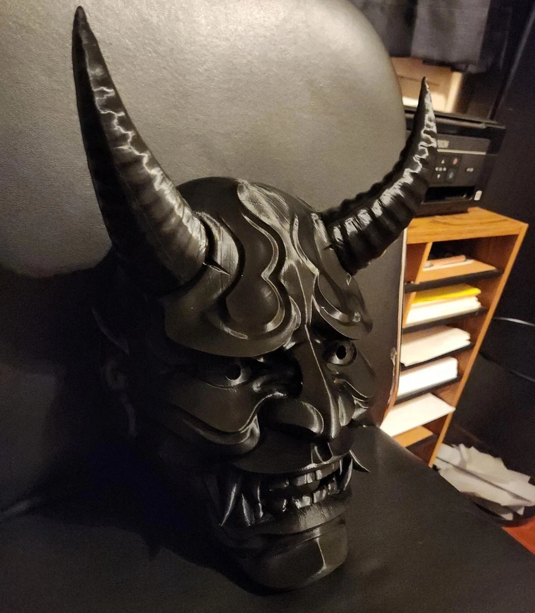Traditional Japanese Hannya Kabuki Oni Mask New Black