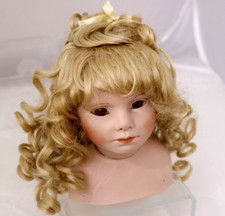 Wig Doll Size 14-15 Blonde Vintage Modacrylic Curly Playhouse