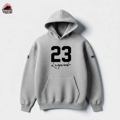 Men's Grey Hoodie Cotton Fleece Sweatshirt To Match Air Jordan 4 Black Cat