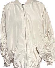 Divided by H&M Women s Ivory Bomber Jacket Ru...