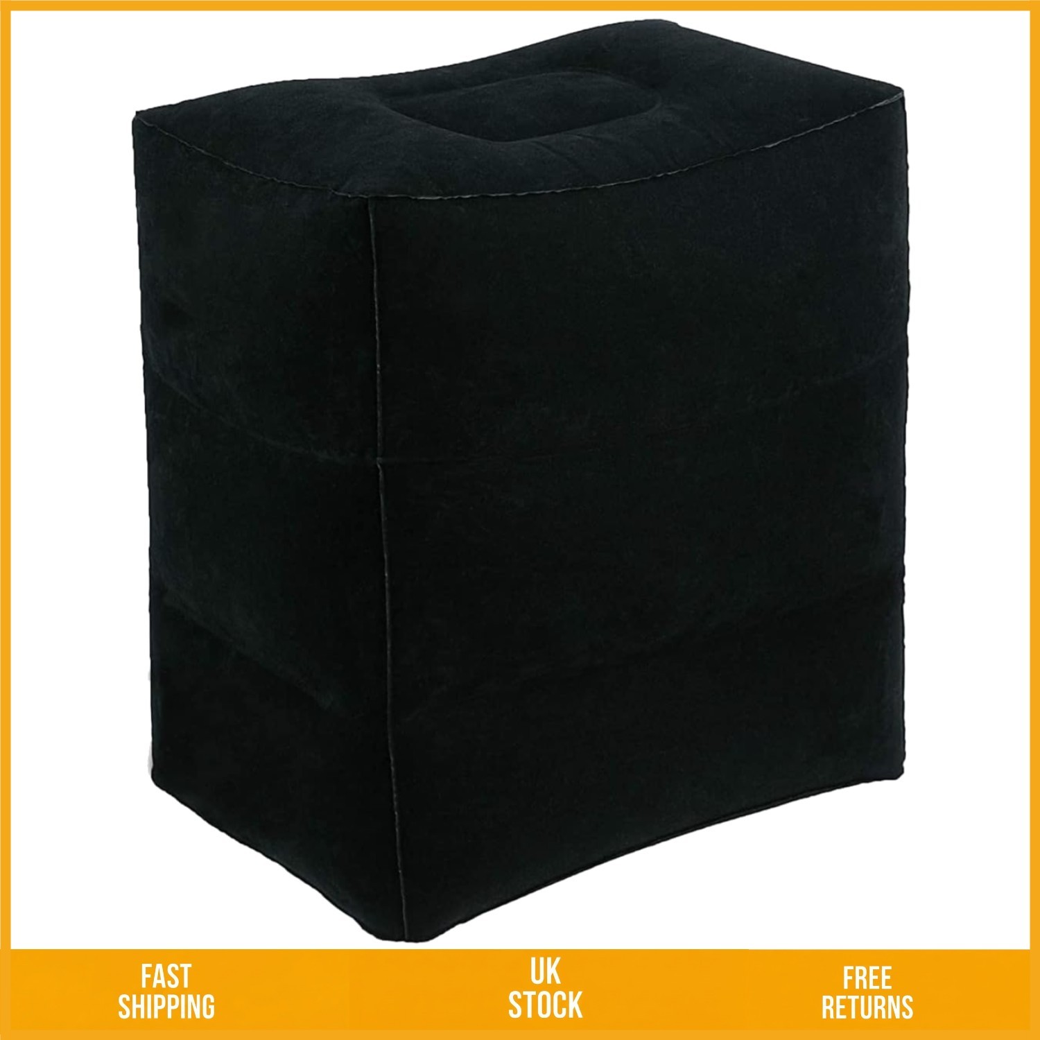 Versatile Inflatable Travel Footrest Cushion Leg Rest Pillow 38.5x30x45.7cm 1pc