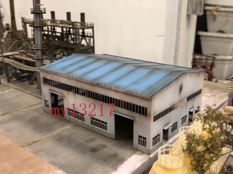 HO Scale Industrial Factory Building Model Layout Diorama Weathered ...
