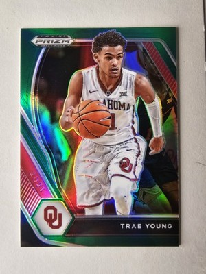 2021 Panini Prizm Draft Picks Trae Young Green Prizm RC #78