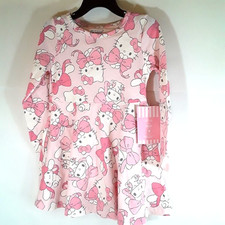 Hello KITTY Dress Girls 3T NEW Long Sleeve Kitty and Friends Pink Dress NWT