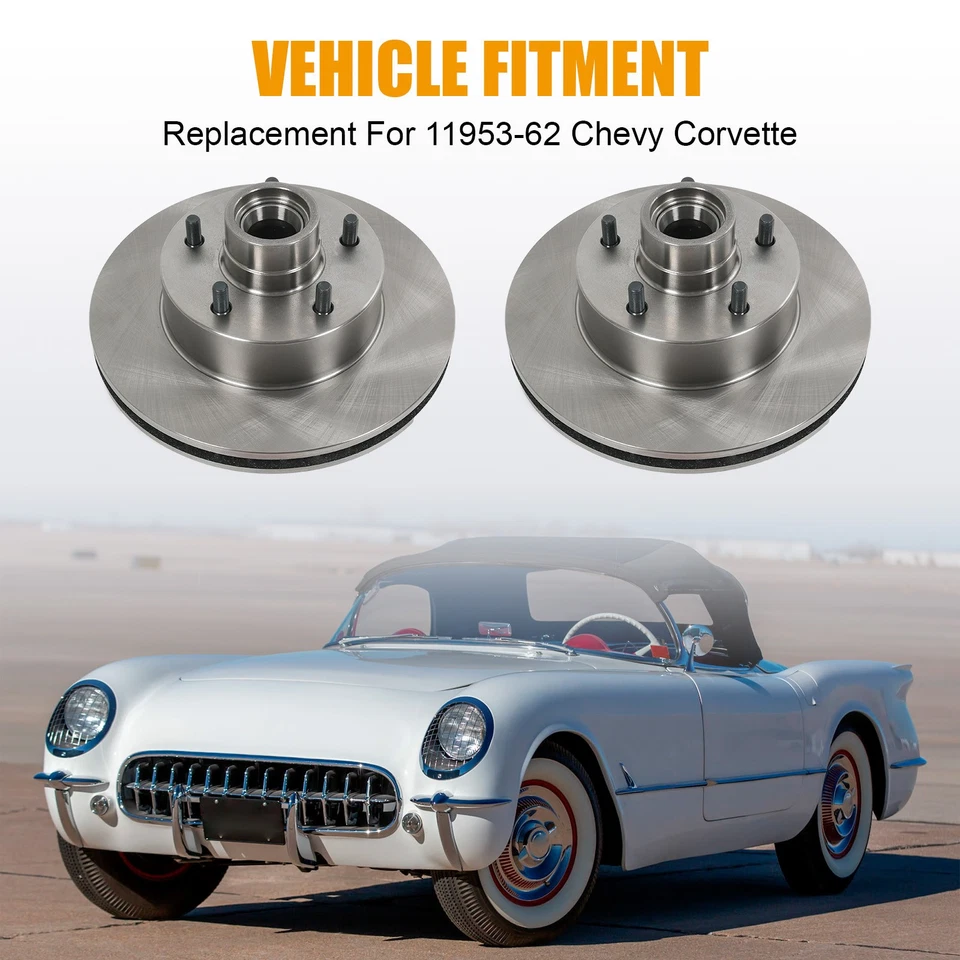 Juego de kit de conversión de freno de disco delantero para coche Chevy 1949-1954 Corvette 1953-1962 Foto 3 de 4