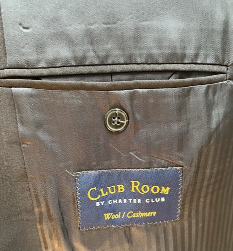 CLUB ROOM Herren Blazer Sport Mantel Navy Größe 46 L Wolle/Kaschmir - Bild 9 von 16