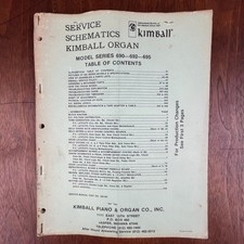 VINTAGE KIMBALL MODEL SERIES 690-692-695 SERVICE SCHEMATICS